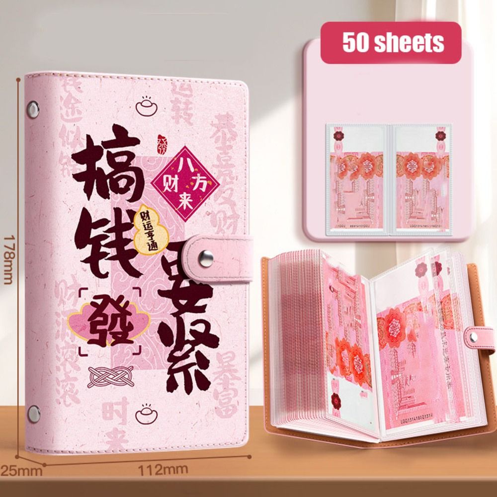 PU-leer Geldbesparende binder Draagbare hervulbare planner Organisator Geluk Besparingen Handboek Budget Bindmiddel