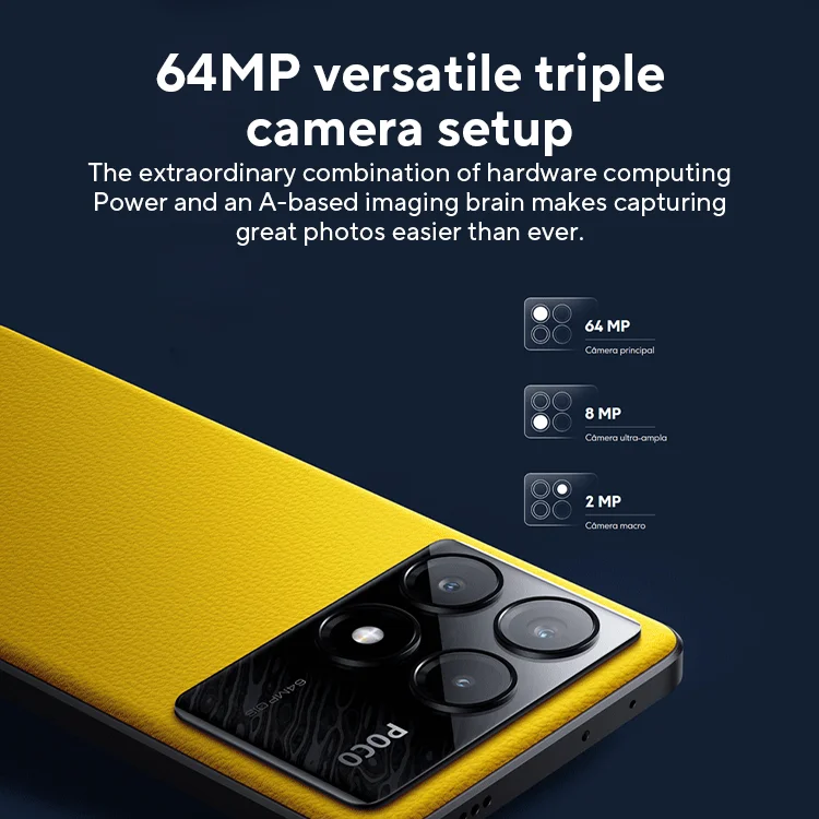 POCO X6 Pro 5G Versión Global Smartphone Dimensity 8300-Ultra 6.67"Flujo AMOLED DotDisplay 64MP NFC