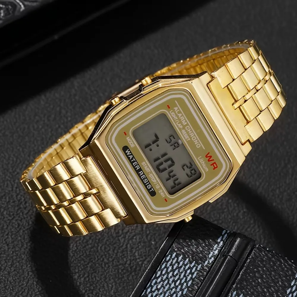 F91W Orologi con cinturino in acciaio Orologio da donna Orologio da uomo d'affari Orologio multifunzione LED digitale Orologio da polso sportivo Orologio elettronico Electron wi
