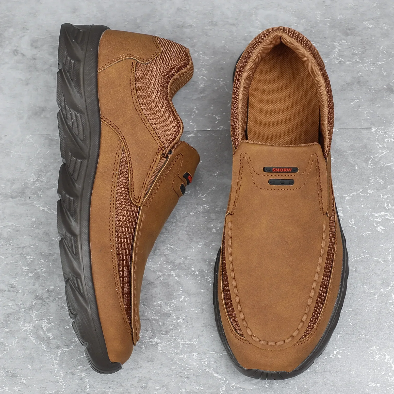 Männer Leder Casual Schuhe Atmungsaktive Loafer Männer Turnschuhe 2024 Neue Männliche Bequeme Leder Flache Schuhe Turnschuhe Männer Schuhe