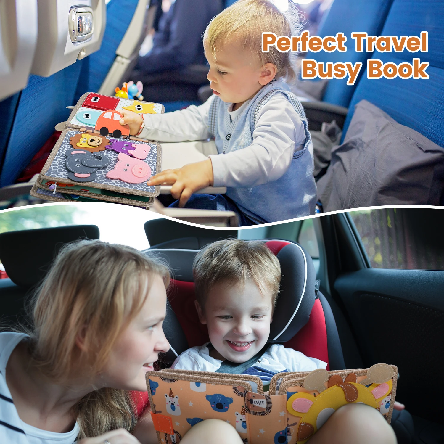 Montessori ของเล่น Busy Board ยีราฟ Busy Book ก่อนวัยเรียนการเรียนรู้การศึกษา Quiet Book Sensory Travel ของเล่นสําหรับทารก 3 4 5 6 อายุ