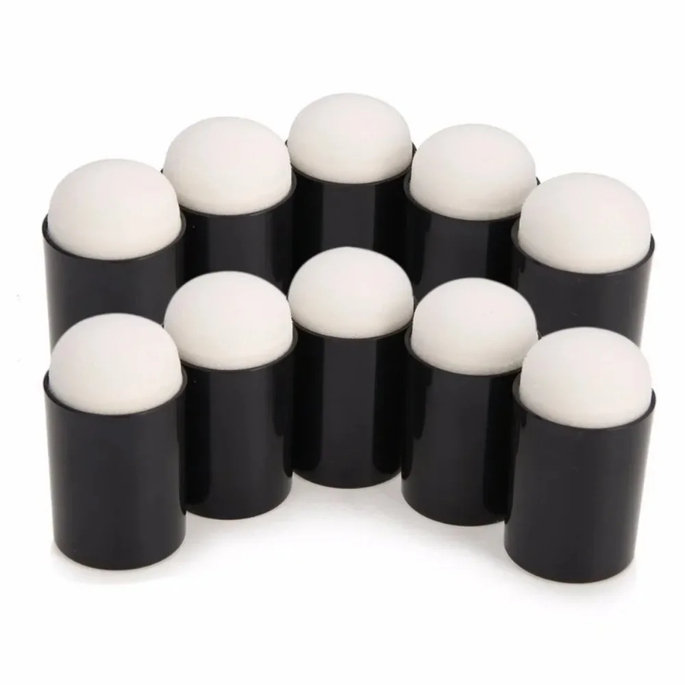 10pcs นิ้วมือฟองน้ํากรณี Daubers โฟมสําหรับใช้ภาพวาดหมึกปั๊ม Crayon Reborn DIY CRAFT Art TOOL 18*33 มม.
