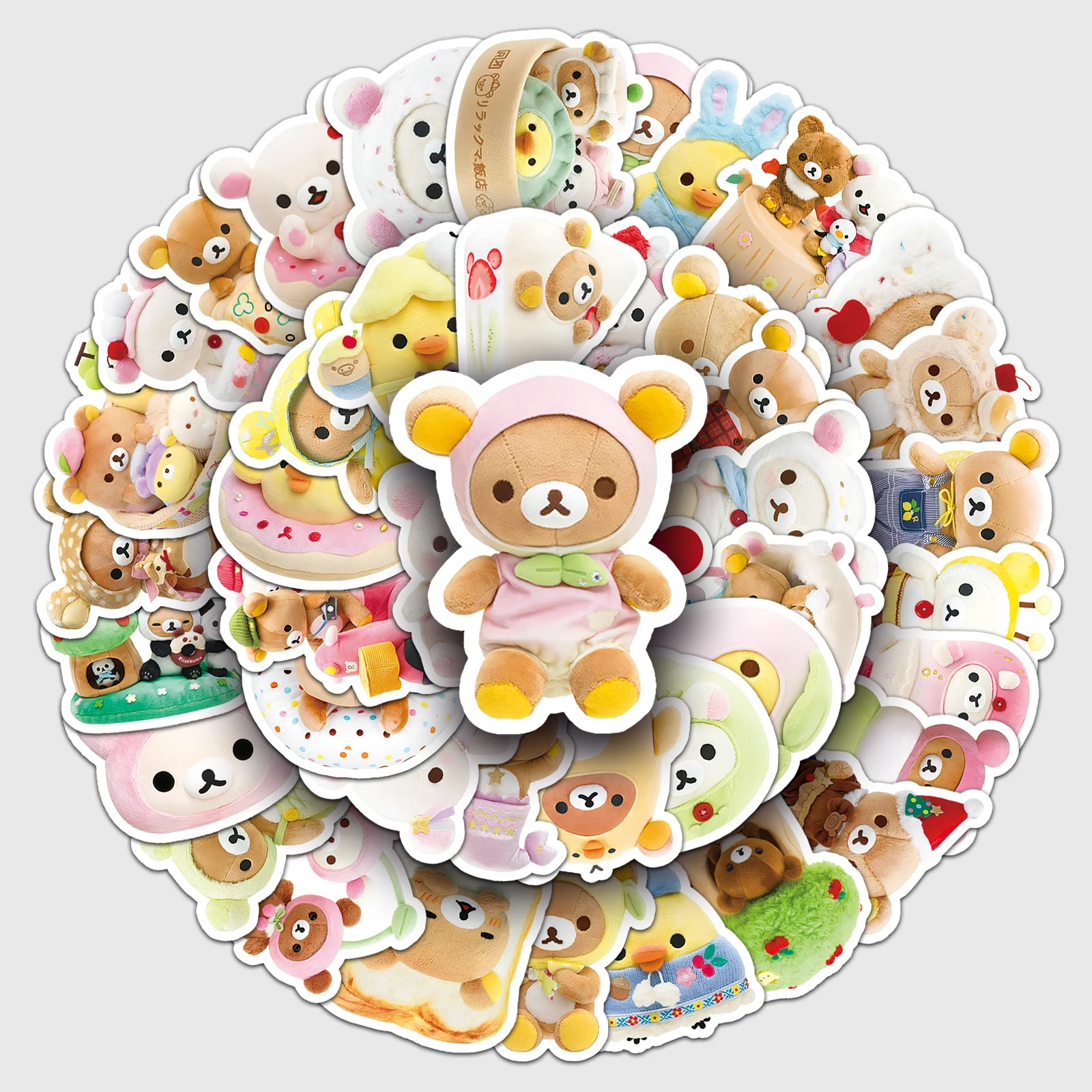 50 шт., серия Easy Bear, милые наклейки с героями мультфильмов, граффити, чемодан, ноутбук, скейтборд, персонализированные наклейки