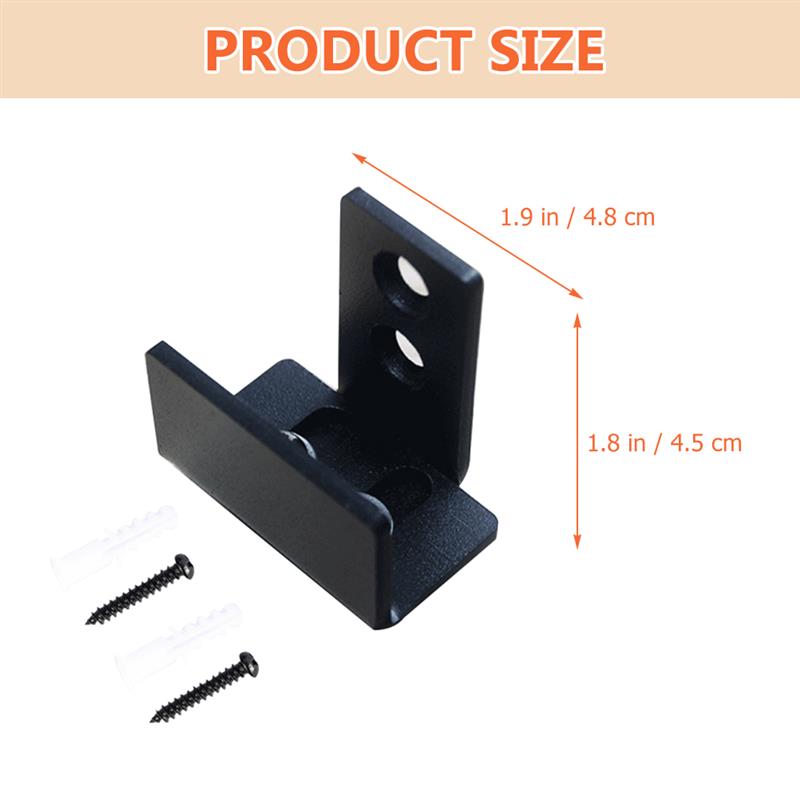 Binario di guida a terra nero rullo per porta da fienile Guide per pavimento pavimento scorrevole inferiore con arresto a battente