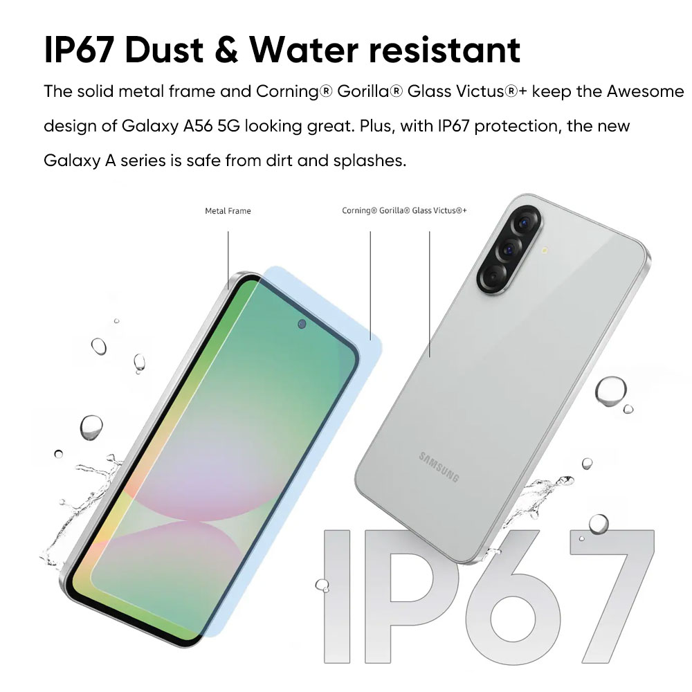 Versión Global Samsung Galaxy A56 Exynos 1580 5G Smartphone 6,7 "Super AMOLED 120Hz Pantalla 50MP Cámara 5000mAh 45W Carga Rápida