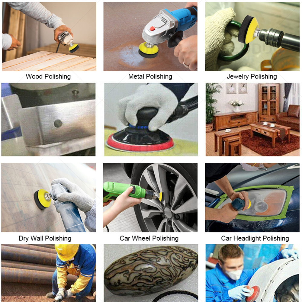 3/2 Inch Đĩa Lót Giấy Nhám Mài Mòn Dụng Cụ Cầm Tay Cho Đèn Pha Ô Tô Sửa Chữa Phục Hồi Bánh Đánh Bóng Gỗ Giấy Chà Nhám