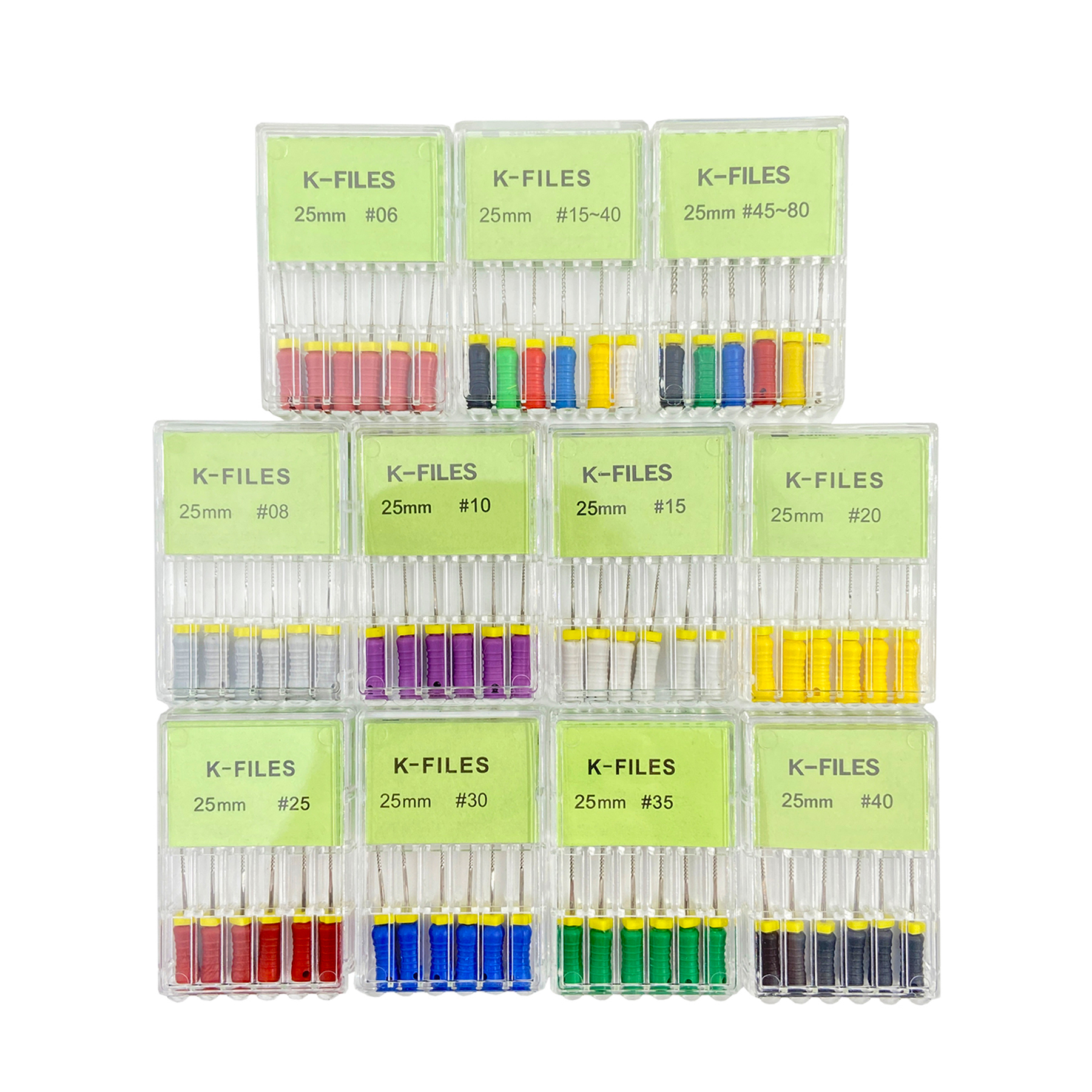 Стоматологические инструменты, консервный конюар, эндодонтический напильник K, 21 мм, 25 мм, 31 мм, эндодонтические инструменты из нержавеющей стали, стоматолог, одонтология