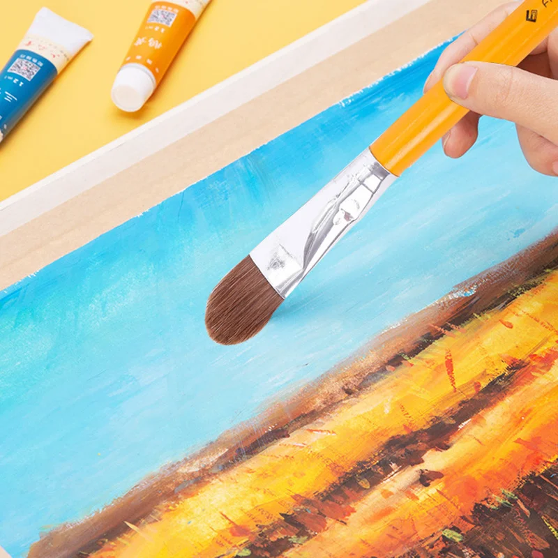1 Chiếc/6 Nghệ Thuật Vẽ Tiếp Liệu Bút Lông Sói Cọ Sơn Chuyên Nghiệp Màu Nước Acrylic Tay Cầm Bằng Gỗ Tranh Bút Lông
