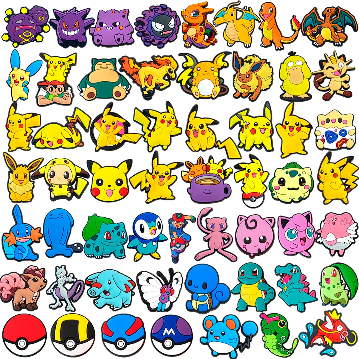 Hebilla decorativa VC DinMINISO Pokemon, dijes para zapatos, sandalias Posaur, accesorios, regalos para niños y hombres