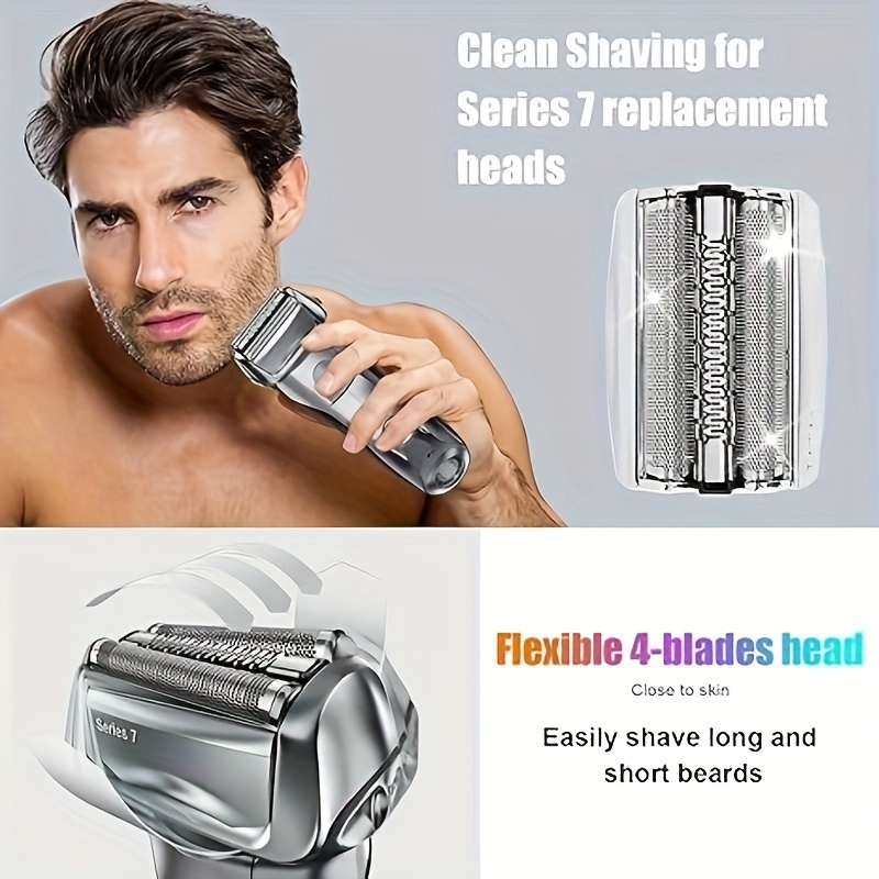 Electric Beard Shaving Replacement for Braun Razor Blade Series 7 70S 790cc 720 720s 740 Foil Shaver Head Cutter Head Mesh Cover