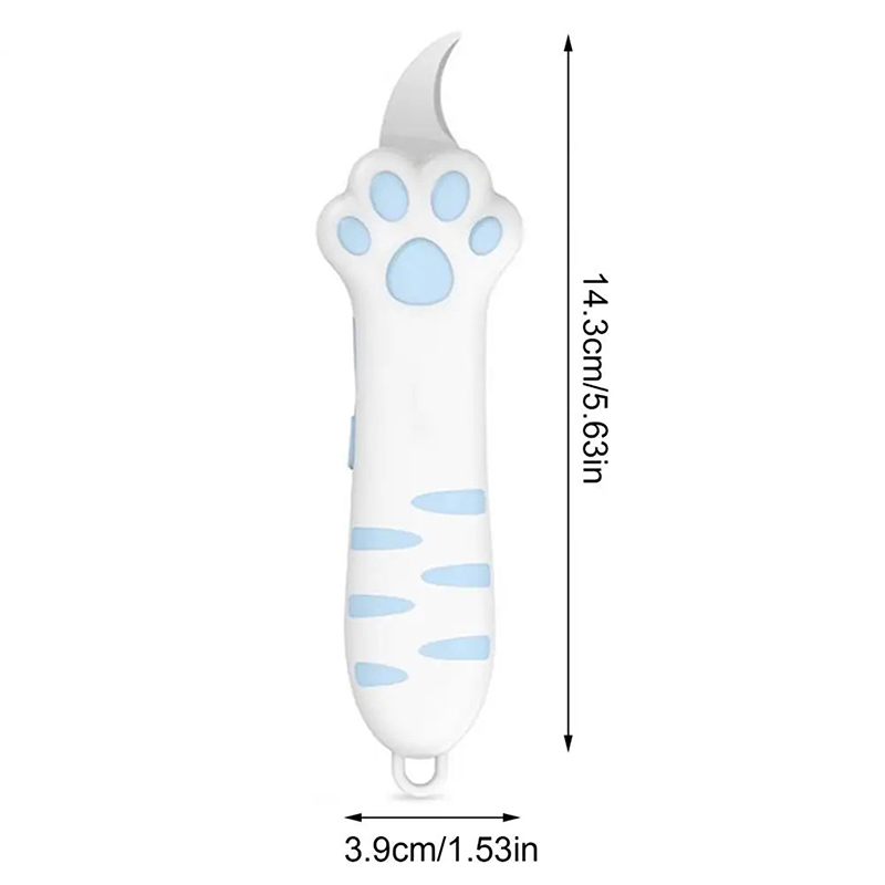 Cute Cat Paw Knife Box Cutter Cat Claw Design Box Paper Knife Retractable Cat Scratching Knife Cardboard Sealing Tape Cutter