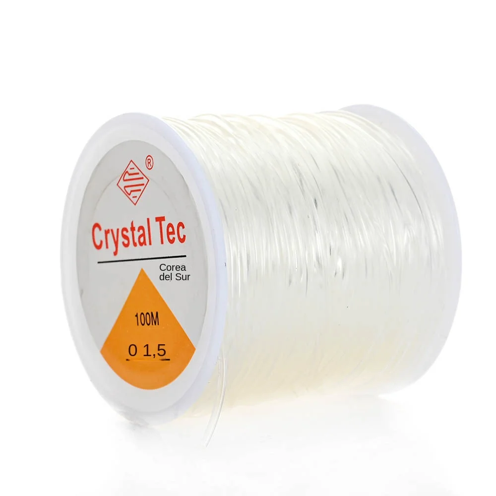 IYOE-cable elástico de 0,5-1,5mm, hilo elástico transparente para fabricación de joyería, pulsera Diy, collar, accesorios con cuentas