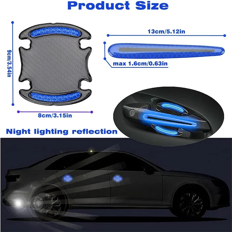 Auto Türgriff Reflektierende Aufkleber Schutz Aufkleber Türgriff Farbe Oberfläche Anti-scratch Reflektierende Aufkleber Auto Zubehör