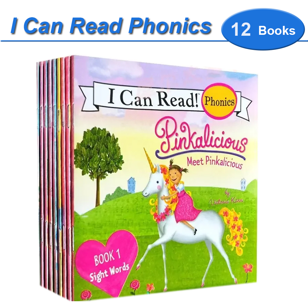 I Can Read Phonics 12 冊/セット はじめての絵本 英語物語ポケットブック 子供用 キッズ ベビー モンテッソーリ 読書