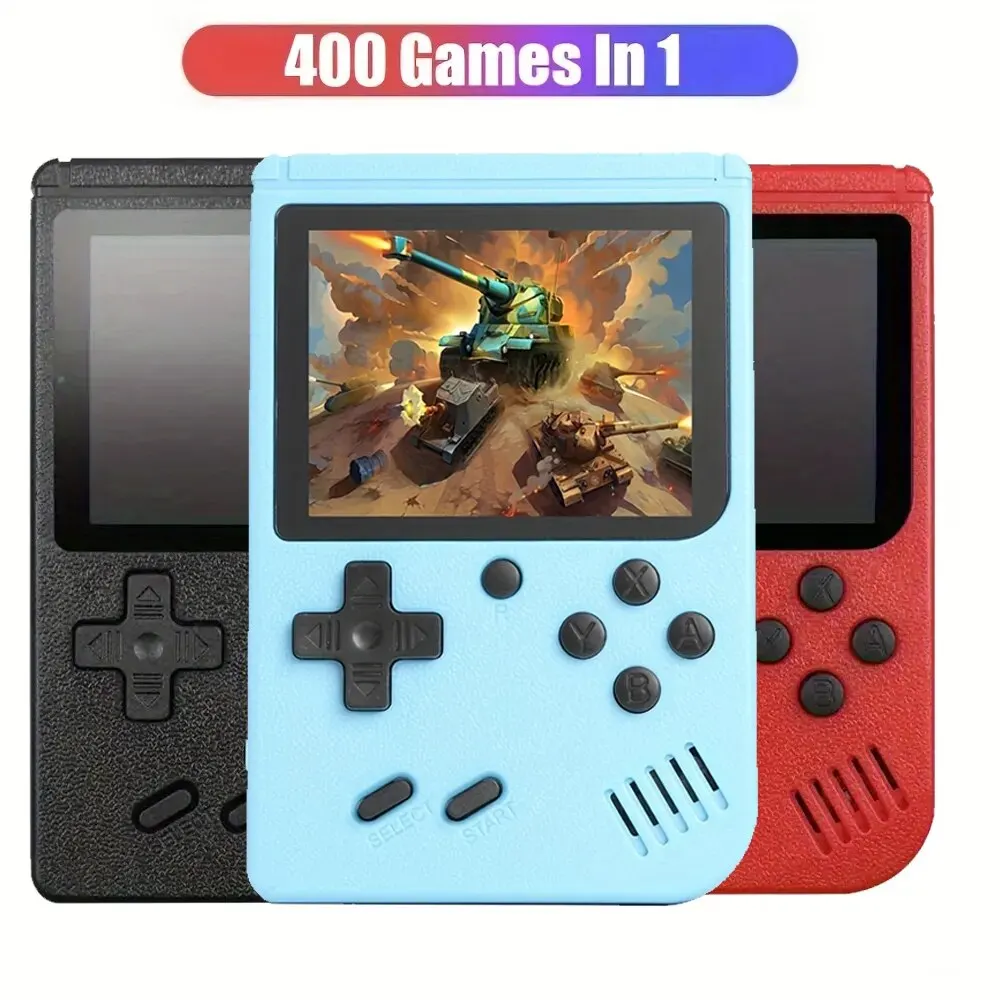 Retro Console de Videogame com Tela LCD, Portátil Mini Console de Jogo, Embutido 400 em Portátil, 2.4 em, Presente de Natal