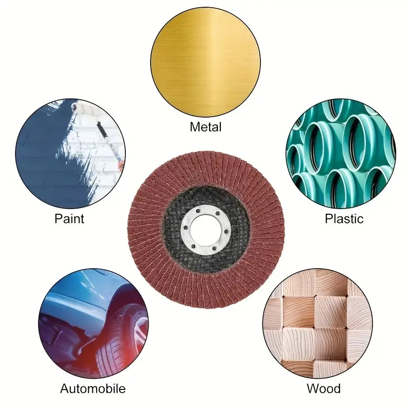 1-10pc 4.5 Inch Flap Discs 40-120 Grit Grinding Discs 4 1/2 Assorted Sanding Grinding Wheels Aluminum Oxide Abrasives Grind