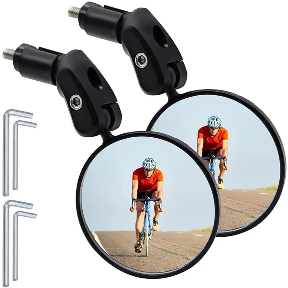 Espejo retrovisor Universal para bicicleta, espejos retrovisores giratorios ajustables de gran angular para manillar de ciclismo, accesorios para bicicleta de montaña y carretera