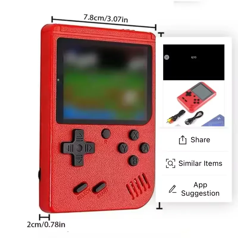 Portable Retro Games Console Handheld Game Players for Game Boys and Girls Built-in 400 Games Portable Video Game Console