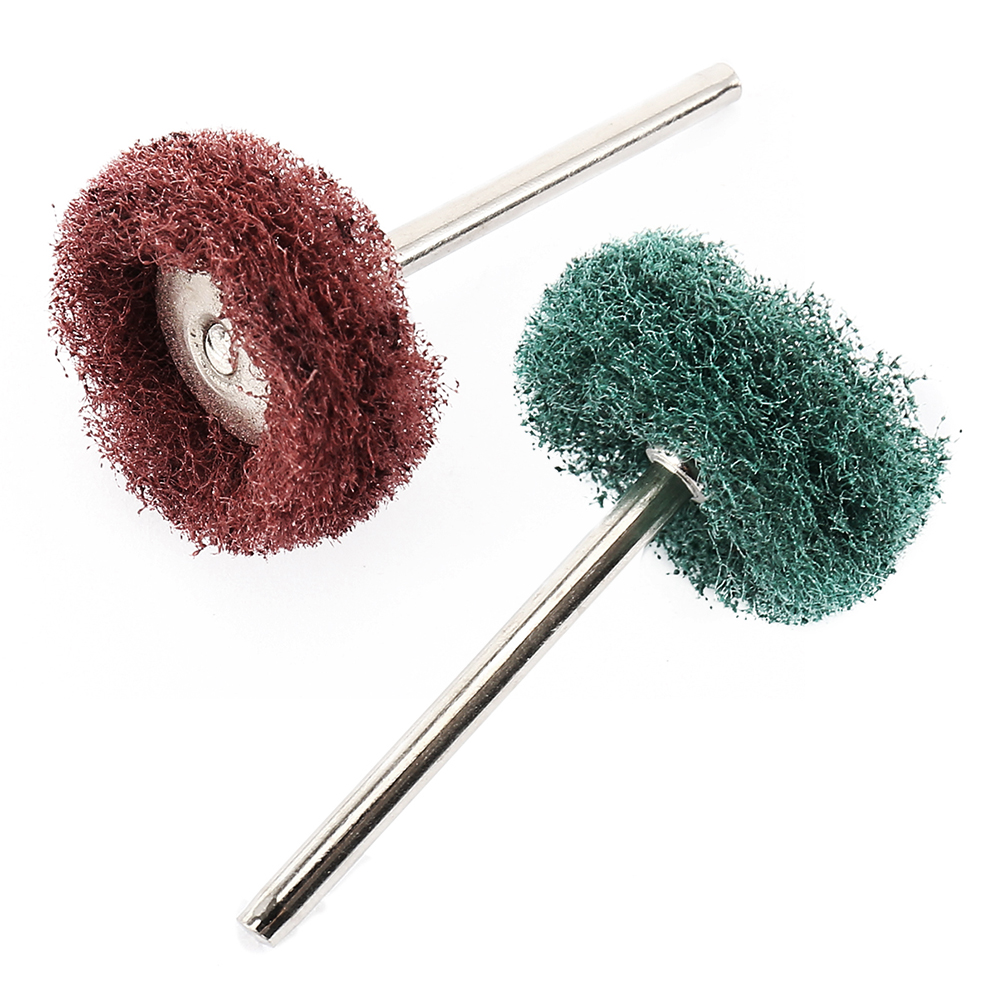 40pcs Mini Drill Abrasive Brush Nylon Buffing Polishing Wheel Sanding Head 3mm Shank 180-400Grit Buffs Rotating Tool Accessories