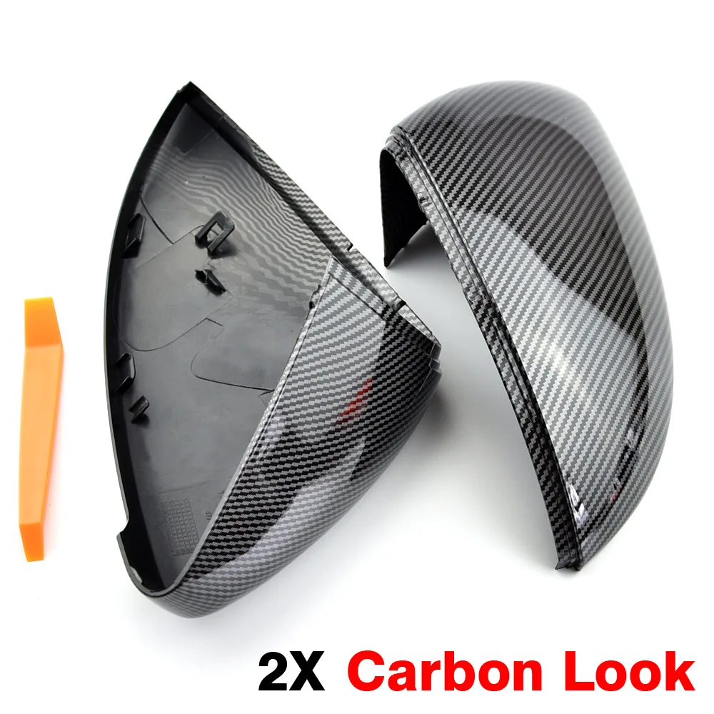 Rearview Mirror Cover Side Wing Rear View Mirror Case Covers Glossy Black For VW GOLF 7 MK7 MK7.5 GTI R GTE