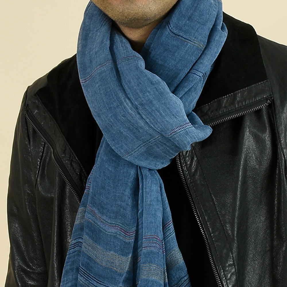 Moda masculina cachecol de algodão linho fio-tingido listrado cachecóis masculinos borla longo xale outono inverno acessórios masculinos bufanda envoltórios