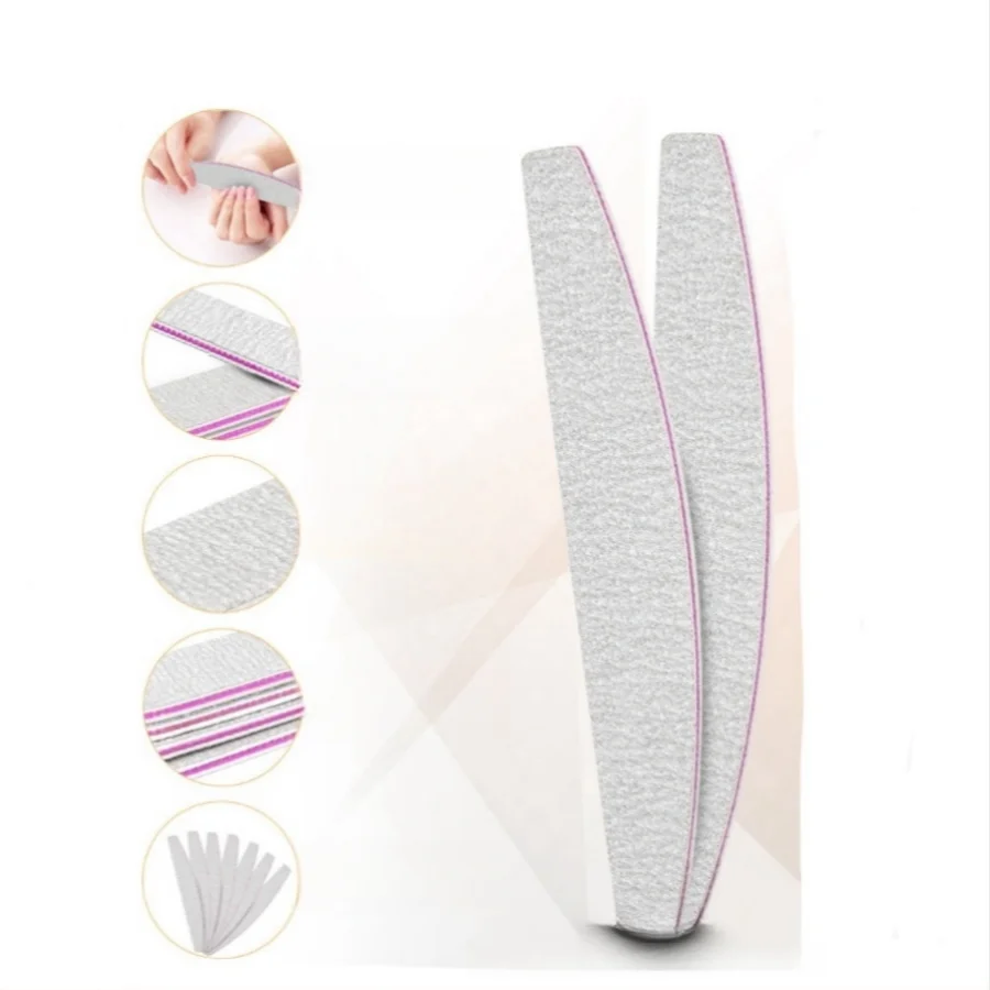 5 pcs/10 pcs/25 ชิ้น/ล็อตแฟ้มเล็บมืออาชีพReusable Double Sided Emery Board (100/180 กรวด) เล็บจัดแต่งทรงผมเล็บเครื่องมือ