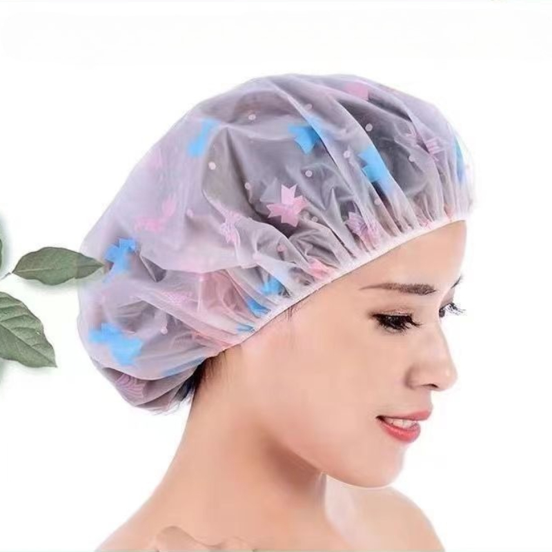 A Shower Cap for Taking A Shower To Prevent Hair From Getting Wet and Oily Water From Sticking and To Take Care of Hair