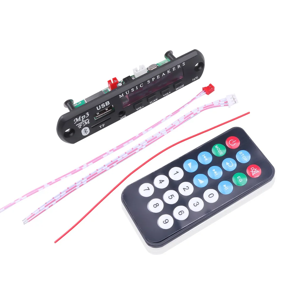 MP3 Player Decoder Board Color 12v*50W Screen Bluet00th 5.0 Amplifier TF Radio USB Recording Module for Car Audio DIY Speakerrol