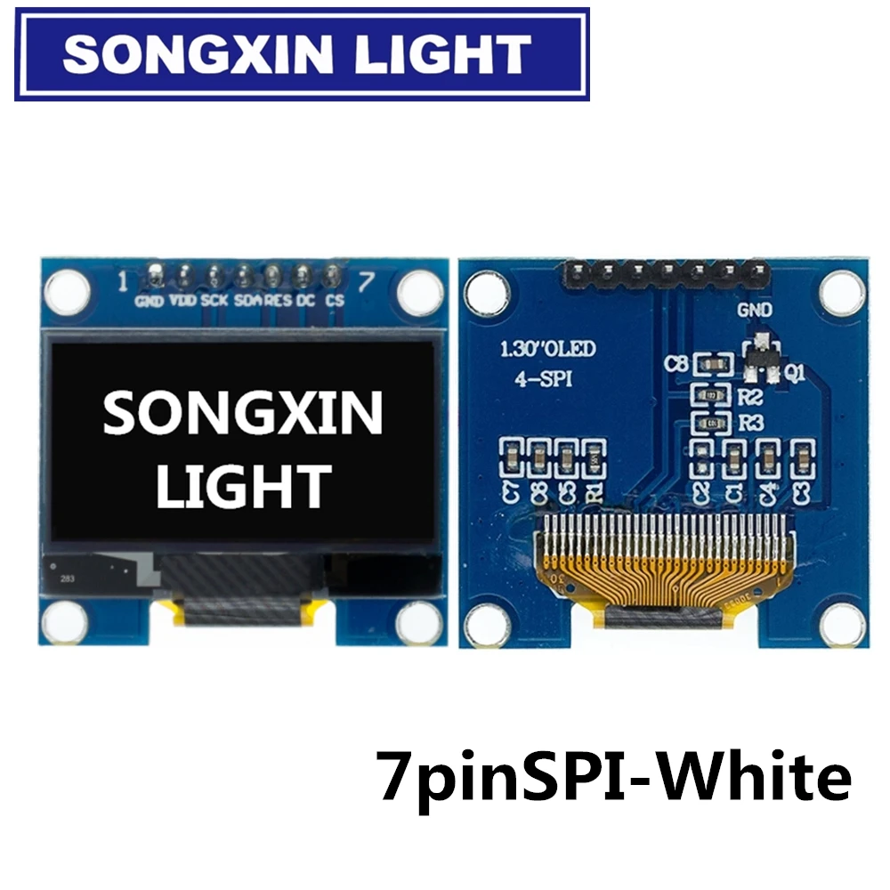 OLED LCD LED 디스플레이 모듈, 1.3 인치, 1.3 인치 디스플레이 모듈, 화이트, 블루, 128X64SPI/IIC I2C 통신 색상, 1.3 인치