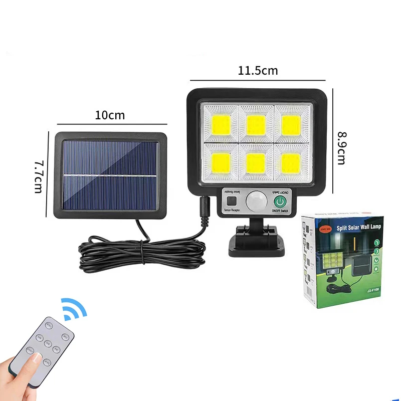 LED solaire fendu applique 3 Mode étanche capteur de mouvement lampes jardin éclairage public lampe solaire pour Garage sécurité applique murale