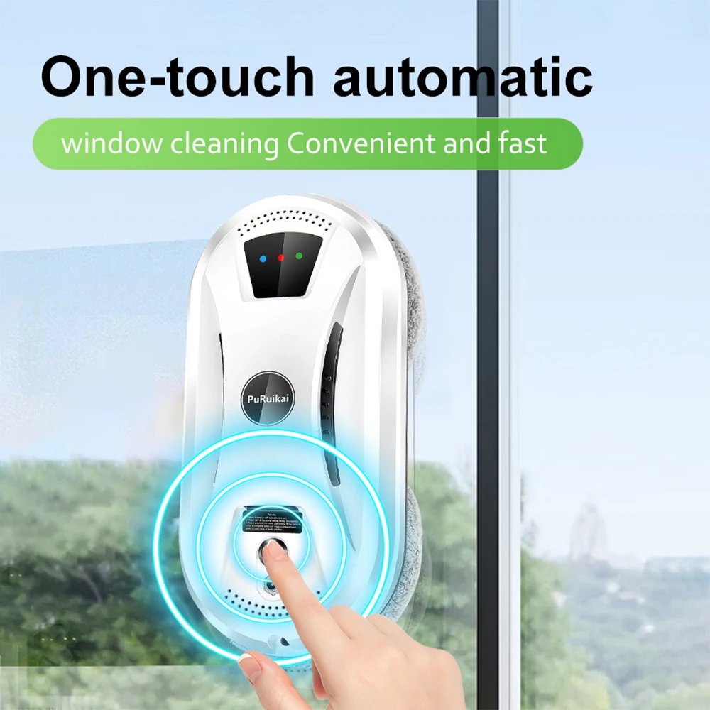 Robot de limpieza de ventanas PuRuiKai, limpiador de ventanas eléctrico de alta succión, Robot aspirador con Control remoto anticaída