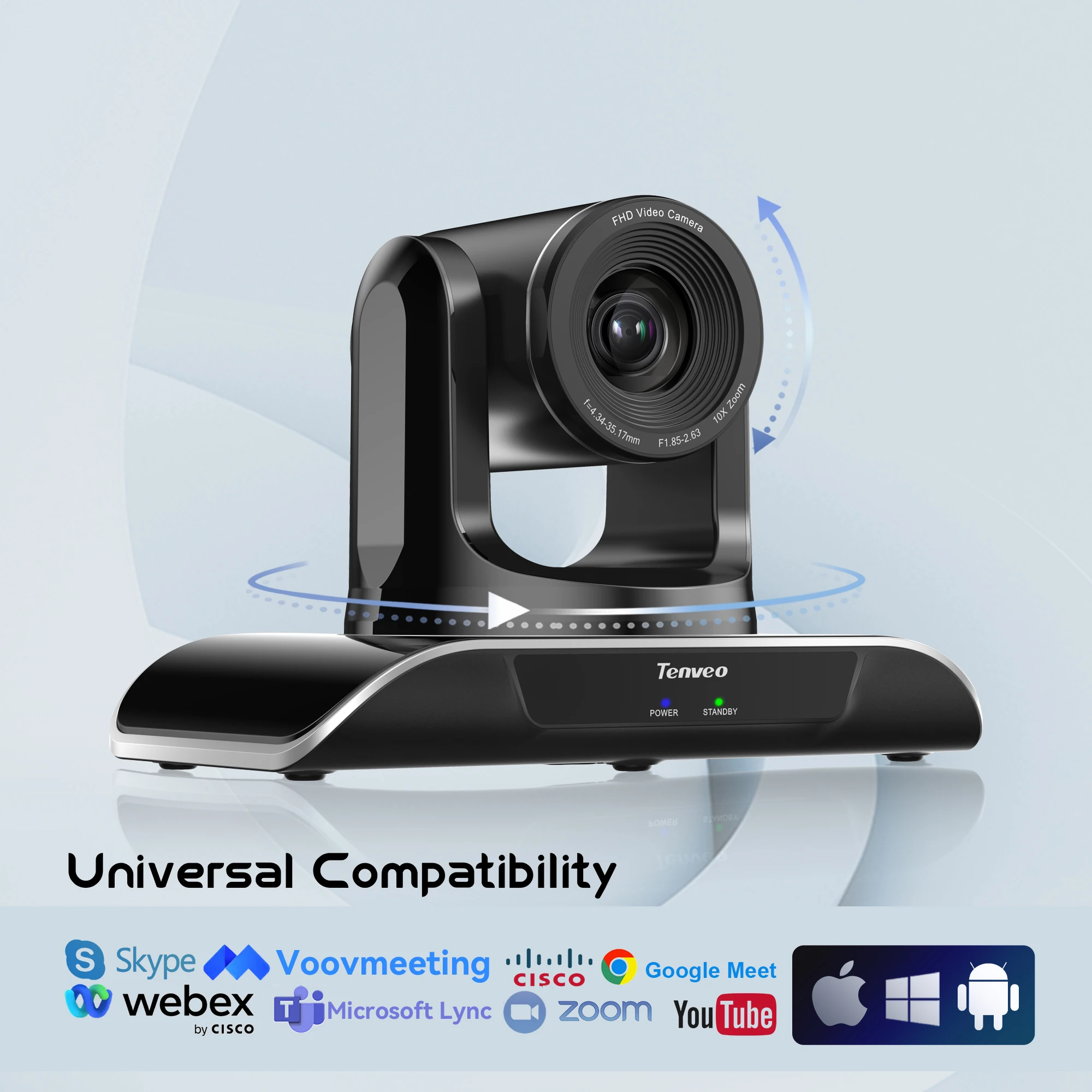 Modul kamera konferensi video ptz hd penuh 1920x1080 ptz resolusi 4k perbesaran optik terbaru