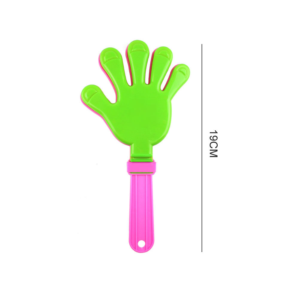 1x 19cm Hand Clappers Colorful Hand Shaped Clapper Decorative Cheering Prop Class Prizes Rewards for Children Kids Football Fans