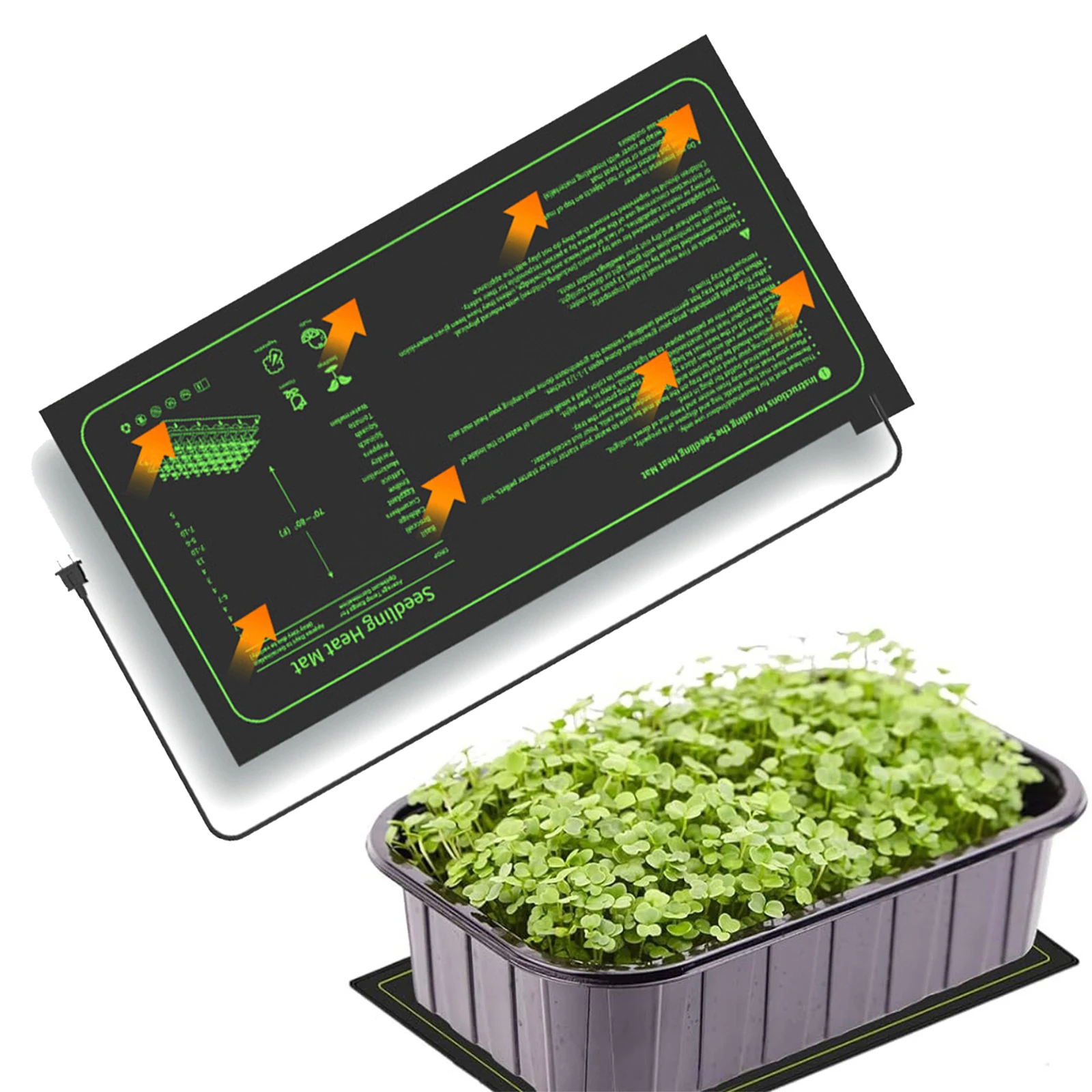 Plant Heating Mat Waterproof Plant Seed Germination Nurturing Heating Mat Temperature Controller Carpet For Seedling Germination