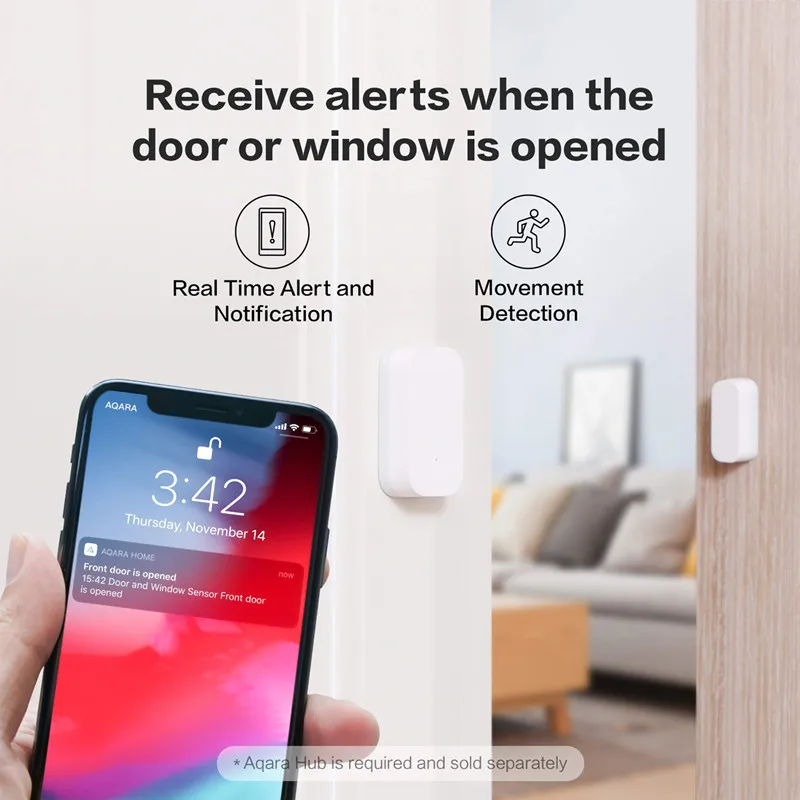 Original Aqara เซ็นเซอร์ประตูหน้าต่าง ZigBee การเชื่อมต่อไร้สายสมาร์ทเซ็นเซอร์ประตูทํางานร่วมกับ Mi Home HomeKit สําหรับ APP Android iOS