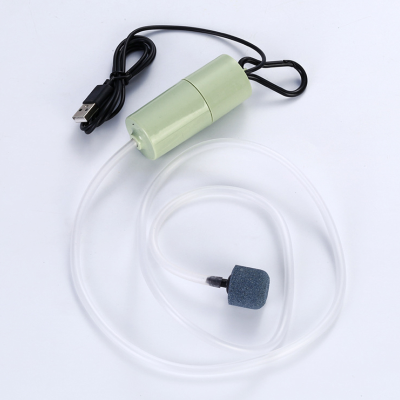 USB-aquariumluchtpomp met luchtsteen en siliconen buis Energiebesparende zuurstofpomp voor aquariumvissen