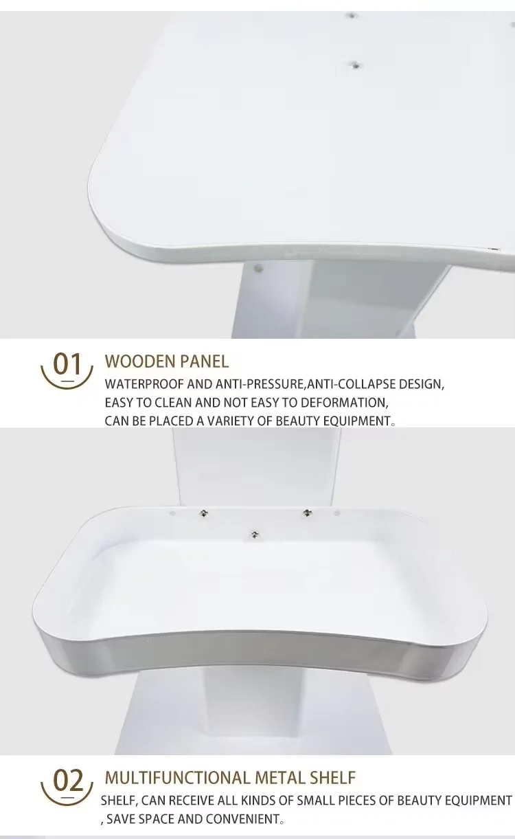 Beauty instrument cart, SPA machine cart, universal silent rollers, small bubble medical cart, multifunction beauty storage cart