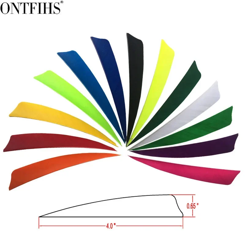 ONTFIHS 50 Uds tiro con arco Fletching RW 4 "plumas de flecha de escudo con plumas naturales de pavo