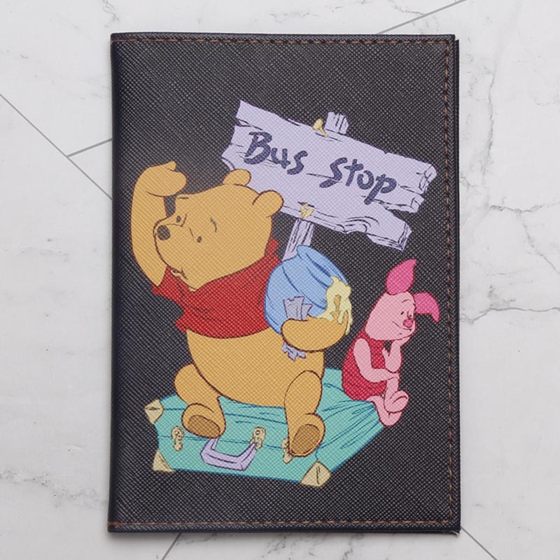 Accesorios de viaje de dibujos animados, pasaporte de princesa Mickey de Disney, funda de cuero PU para pasaporte de viaje para mujer, tarjeteros de identificación