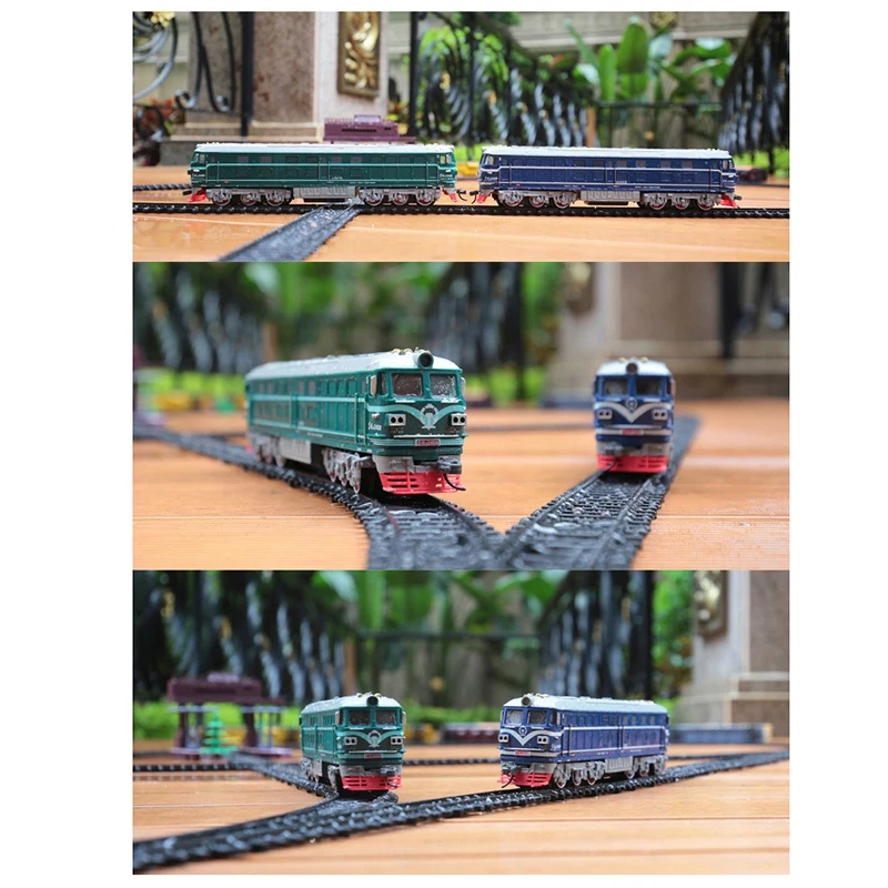 AM-Mainan Model Lokomotif Bomasi Internal Campuran 1:87 Simulasi Anak-anak Mainan Kereta Acousto-optik untuk Hadiah Anak-anak (A)