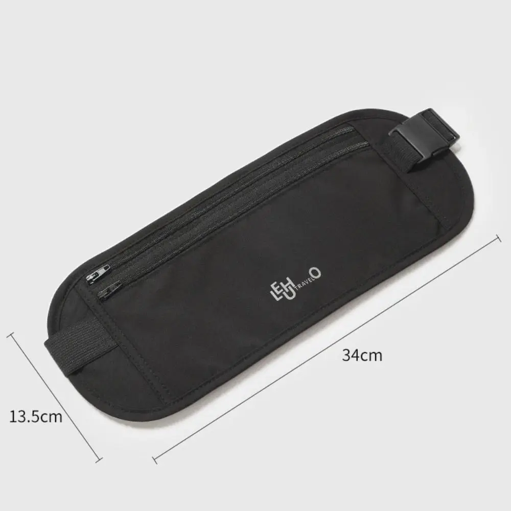 Security Invisible Travel Waist Packs Multiple Pockets Adjustable Strap Anti Theft Waist Bag Breathable Fabric Terylene