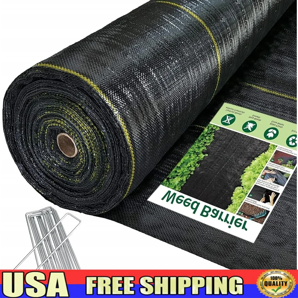 Premium Weed Barrier Fabric Heavy Duty Woven Ground Cloth Superior Permeability Easy Installation Versatile Landscaping Solution