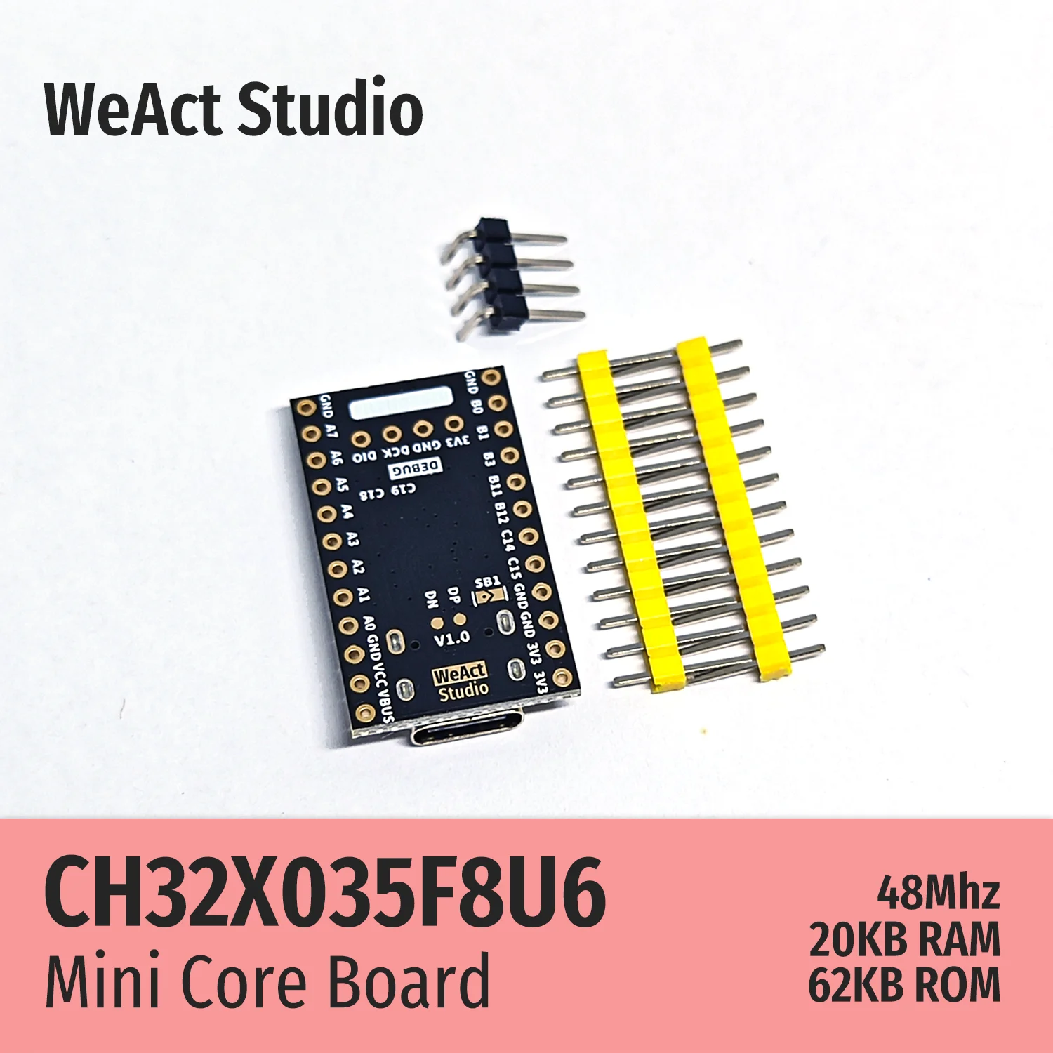 WeAct CH32X035F8U6 CH32X035F8 CH32X035 CH32 USB PD Core Board Demo Board QingKe RISC-V Core Board