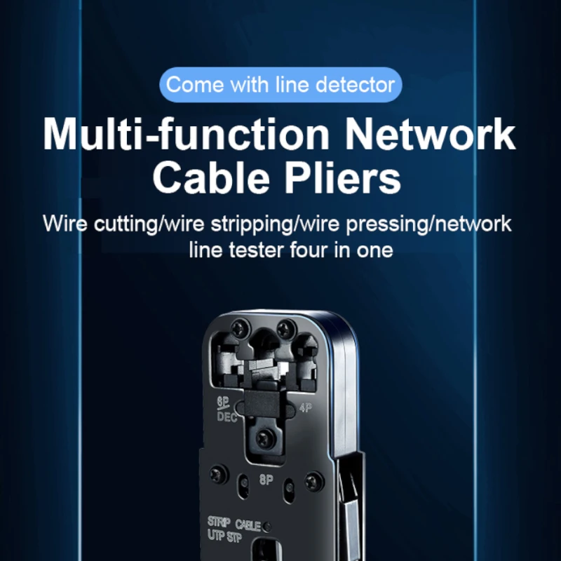 ONTi Chuyên Nghiệp Dây Vũ Nữ Thoát Y CAT6 Pha Lê Đầu Dụng Cụ Đóng Đnh Với RJ45 Cáp Đo Bút Thử Cho 4P/6P/8P Mạng Cắt Cáp