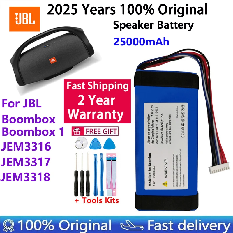 2025 ปีเปลี่ยนเดิมแบตเตอรี่ลําโพงสําหรับ JBL Link 10 20 G03 คลิปชาร์จ Boombox Flip Pulse Xtreme 1 2 3 4 5 6 Bateria