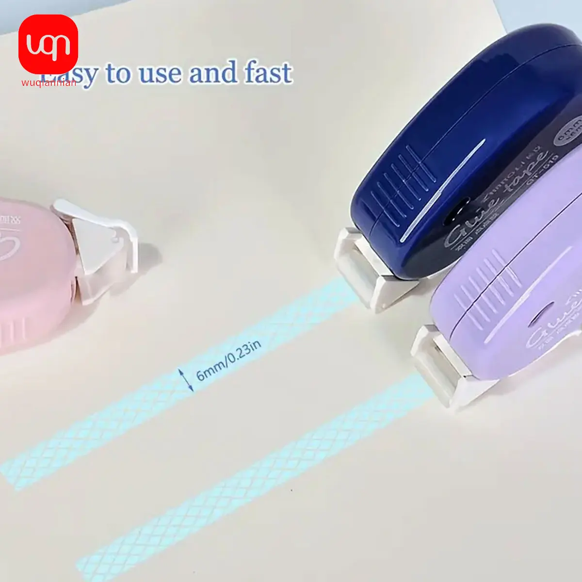 เทปสองหน้าแบบลบได้ WQN-1PC ขนาด 196.85 นิ้ว * 6 มม. สำหรับงาน DIY สมุดภาพ คอลลาจ อัลบั้มรูป เครื่องเขียน เทปม้วนแบบจุด สำหรับโรงเรียนและสำนักงาน