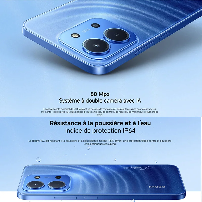 Xiaomi Redmi 15C versión Global Smartphone 50MP cámara principal 120Hz 6,9 "pantalla Dot Drop 33W carga MediaTek Helio G81-Ultra