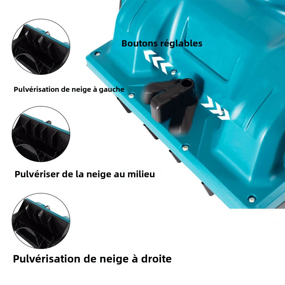 Nouveau chasse-neige électrique sans brosse d'hiver, balayeuse à neige électrique au Lithium, pelle à neige sans fil, cour rue pour batterie Makita
