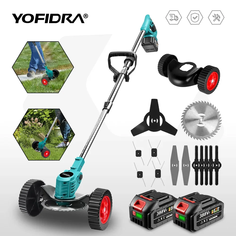Ручная электрическая складная газонокосилка для аккумуляторного штифта Makita, регулируемый электрический триммер с аксессуарами, инструмент для обрезки сада