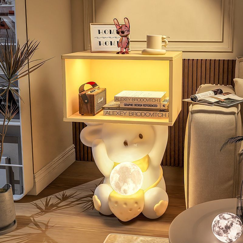 Table de chevet Comod37pour enfants, table de chevet pour enfants, table de nuit pour enfants, table de sauna, meubles de chambre ouverts